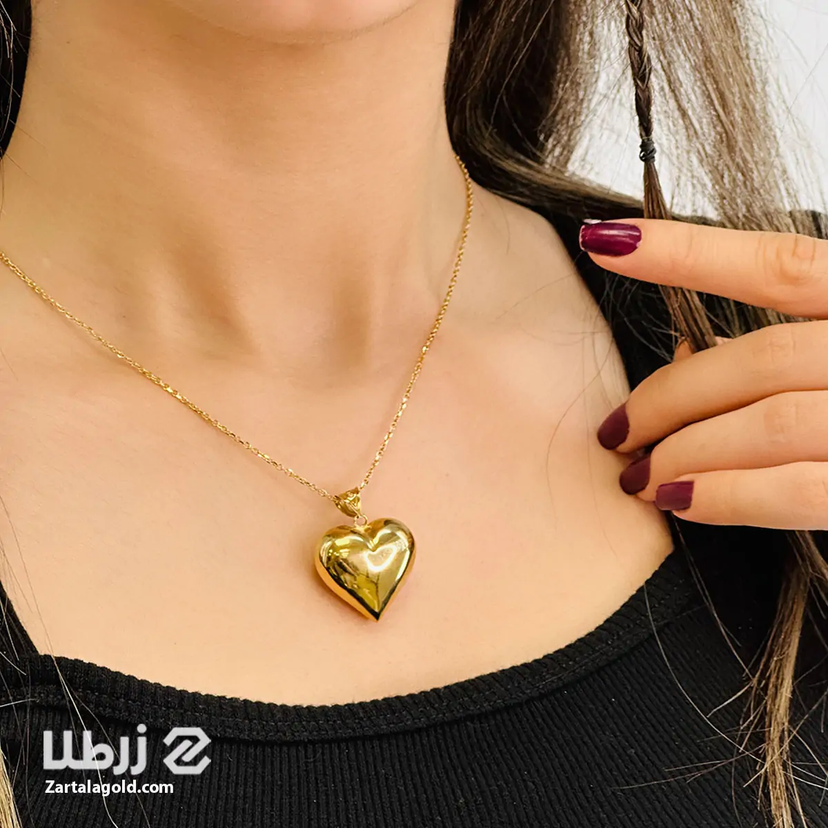 گردنبند قلب طلا